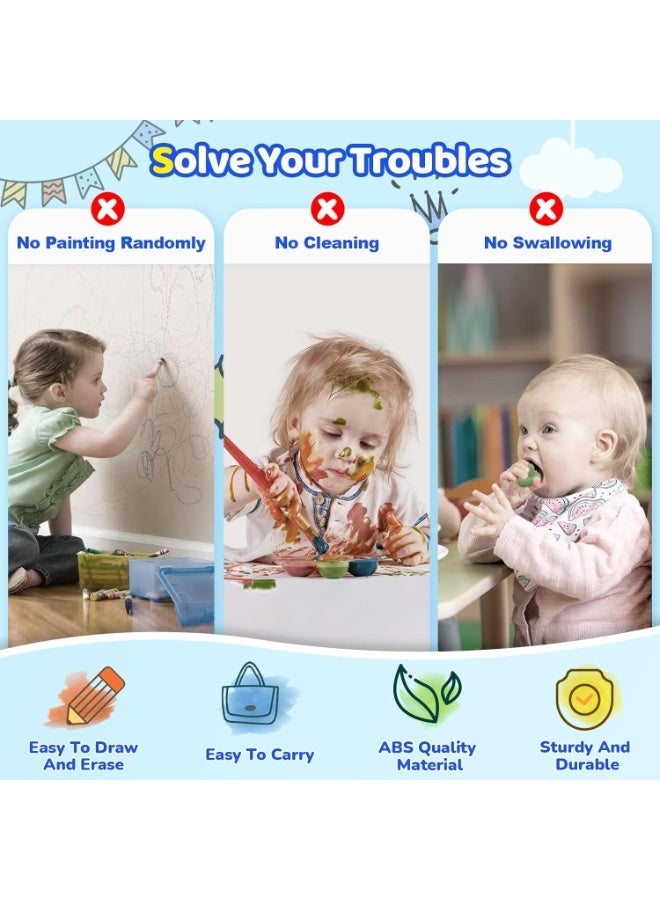 Mumfactory Toddler Toys Magnetic Drawing Board Tablet for kids Age 1 2 3 Years Old-Blue - Image 4